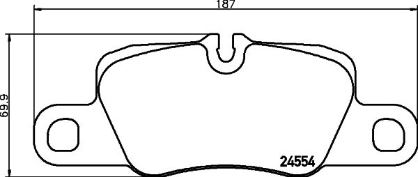 HELLA PAGID stabdžių trinkelių rinkinys, diskinis stabdys 8DB 355 019-871